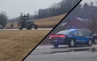 John Deere - Догнать трактор легко, а вот остановить... (видео) - zr.ru - Сша - штат Северная Каролина
