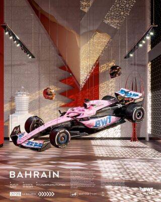 Постер Alpine F1, посвящённый Гран При Бахрейна - f1news.ru - Бахрейн